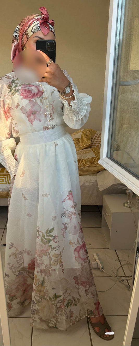 Ensemble jupe fleurie